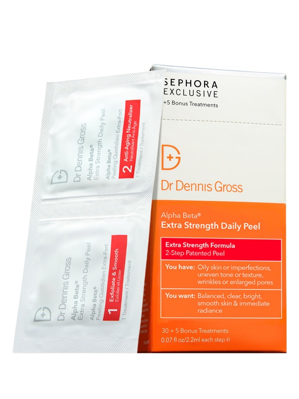 NWT Dr. Dennis Gross Alpha Beta Extra Strength Daily Peel Skincare At Home Peels